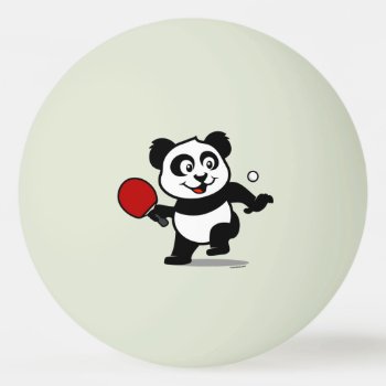 Table Tennis Panda Classic Round Sticker Ping Pong Ball by cuteunion at Zazzle