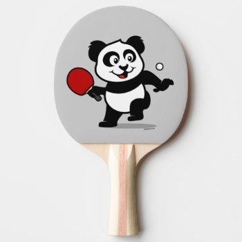 Table Tennis Panda Classic Round Sticker Ping Pong Paddle by cuteunion at Zazzle