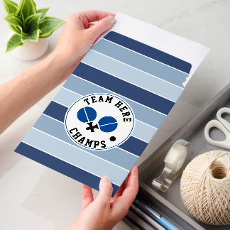 table tennis ping-pong champs, blue stripes envelope mailers