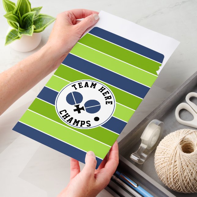 Table tennis ping-pong champs, green blue rackets envelope mailers (Desk)