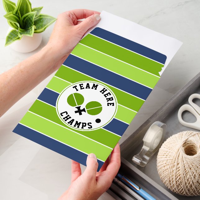 Table tennis ping-pong champs, green blue stripes envelope mailers (Desk)