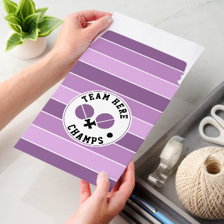 table tennis ping-pong champs, purple stripes envelope mailers
