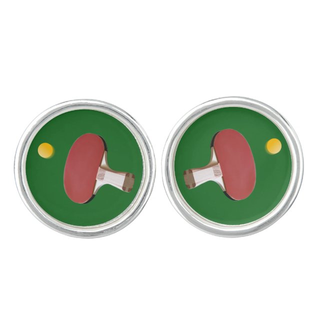 Table tennis, ping pong cufflinks (Front)