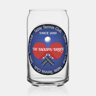 Table Tennis Ping Pong Drinkware Beer Can Glass