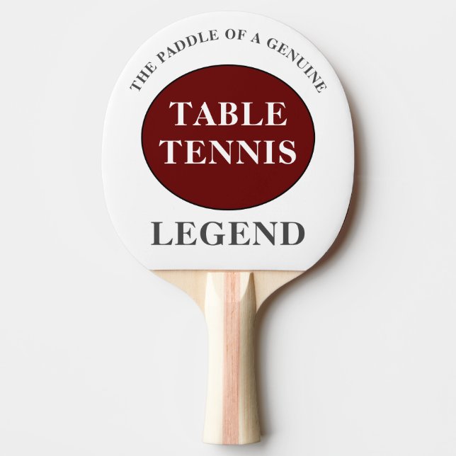 Table Tennis Ping Pong Legend Add Monogram & Name Ping Pong Paddle (Front)