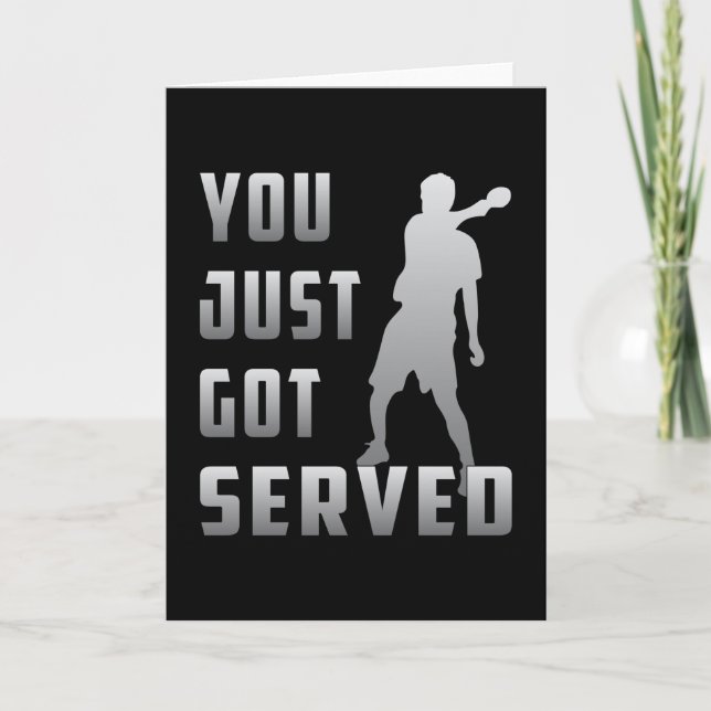 Table Tennis Ping Pong Paddle Player Funny Gift Card (Front)