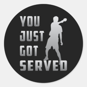 Table Tennis Ping Pong Paddle Player Funny Gift Classic Round Sticker