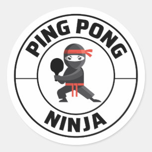 Table tennis Ping pong paddles Players Classic Round Sticker
