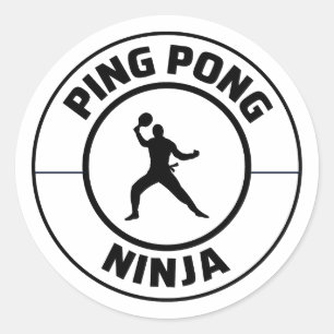 Table tennis Ping pong paddles Players Classic Round Sticker