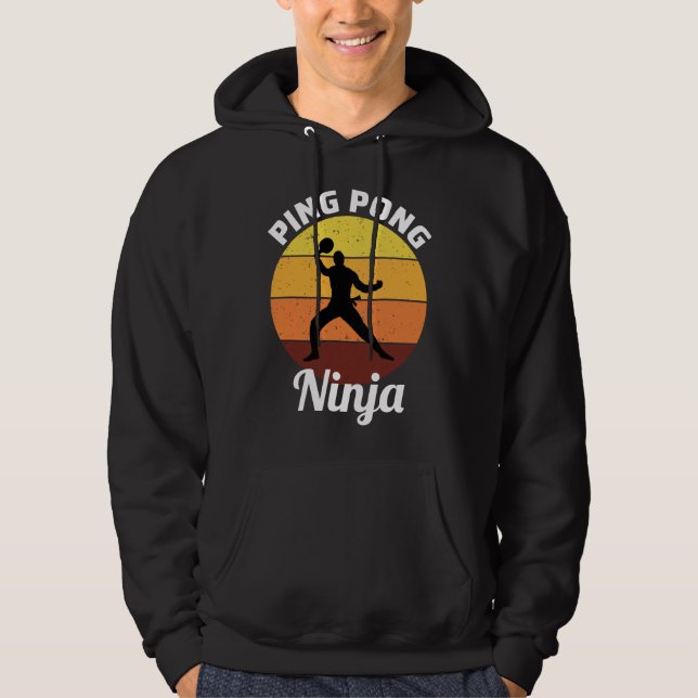 Table tennis Ping pong paddles Players Hoodie (Front)