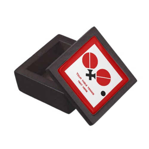 Table tennis ping_pong rackets and ball black red jewelry box