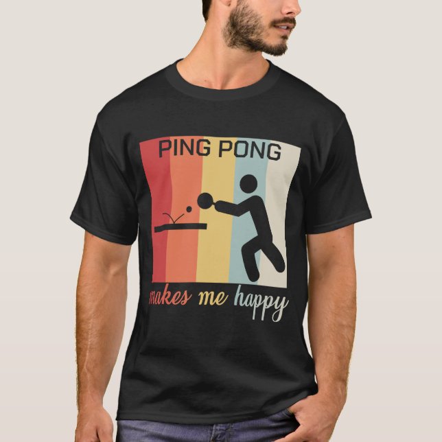Table Tennis Ping Pong Topspin Butterfly Ball Gift T-Shirt (Front)