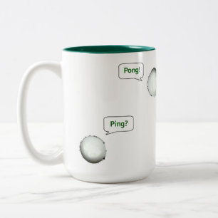 Table Tennis Ping-pong Two-Tone Coffee Mug