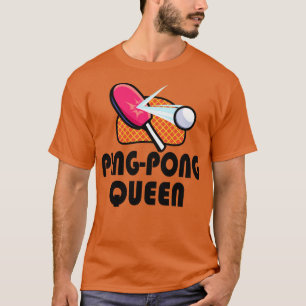 Table Tennis Ping Pong Women Players T-Shirt