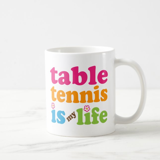 Table Tennis Player Gift Girls Coffee Mug (Right)