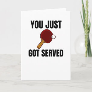 Table Tennis Player Gifts Ping Pong Coach Paddle Card