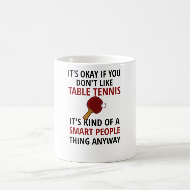 Table Tennis Player Gifts Ping Pong Coach Paddle Coffee Mug (Center)