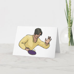 Table Tennis Player Greeting Cards