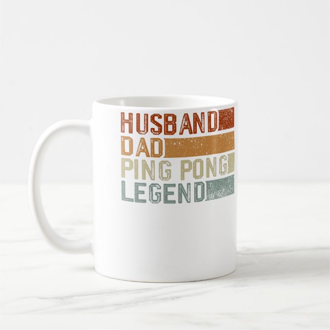 Table Tennis Player Husband Dad Father Ping Pong P Coffee Mug (Left)