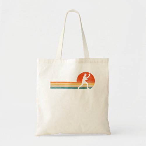 Table Tennis Player Ping Pong Paddle Retro Vintage Tote Bag