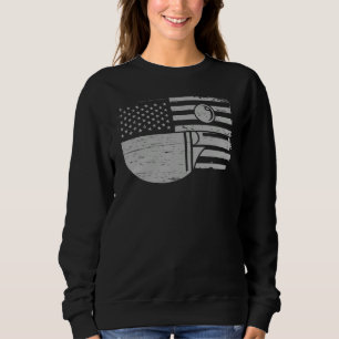Table tennis player  USA flag  table tennis Sweatshirt