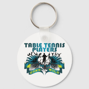Table Tennis Players Gone Wild Keychain