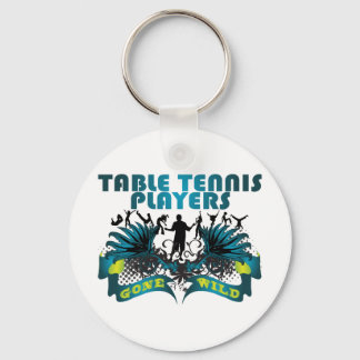 Table Tennis Players Gone Wild Keychain