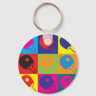 Table Tennis Pop Art Keychain