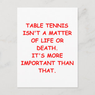 table tennis postcard