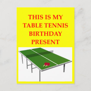 Ping Pong Birthday Cards Zazzle