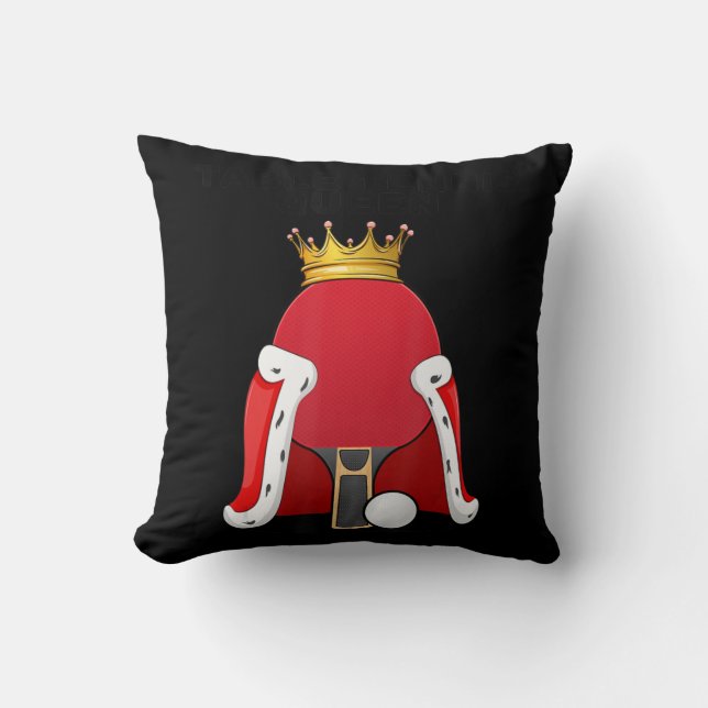 Table Tennis Queen  Ping Pong  Girls Table Tennis  Throw Pillow (Front)