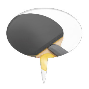 Table tennis racket and ball cake topper