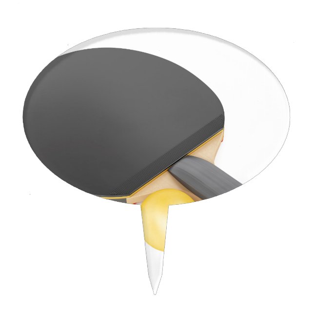 Table tennis racket and ball cake topper (Front)