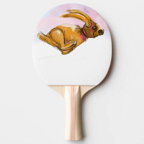 table tennis racquet with flying rabbit ping pong paddle