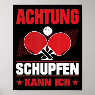 Table tennis shoes and push king poster