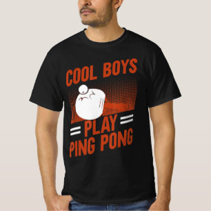 Table Tennis Sport Cool Boys Play Ping Pong T-Shirt