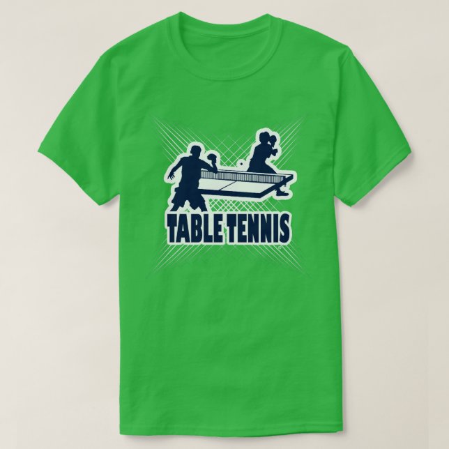 Table Tennis Sports Designer T-Shirt (Design Front)