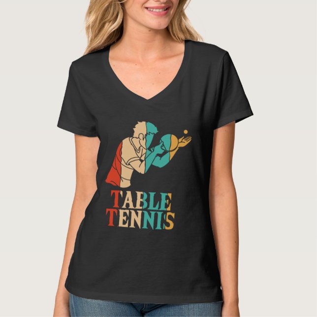 Table Tennis Table Tennis Paddles Balls Profi Ping T-Shirt (Front)