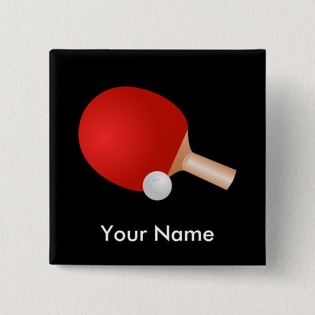 Table Tennis template Pinback Button (Front)