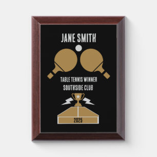 Table Tennis Tournament Award Plaque