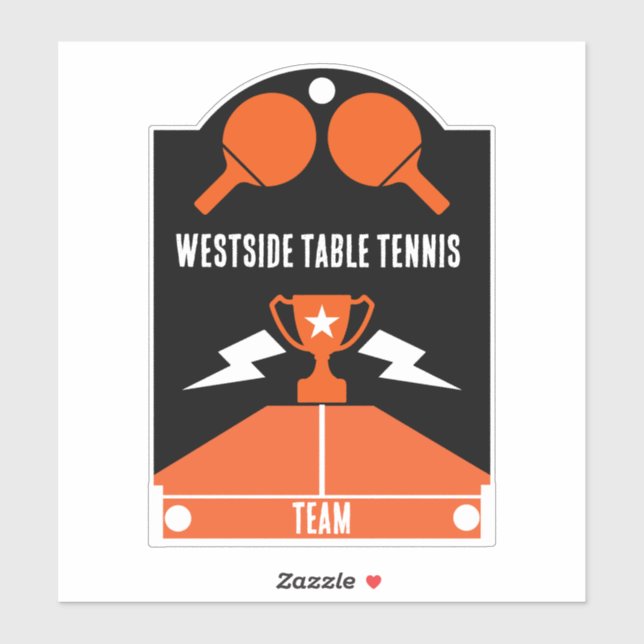 Table Tennis Tournament Sticker (Sheet)