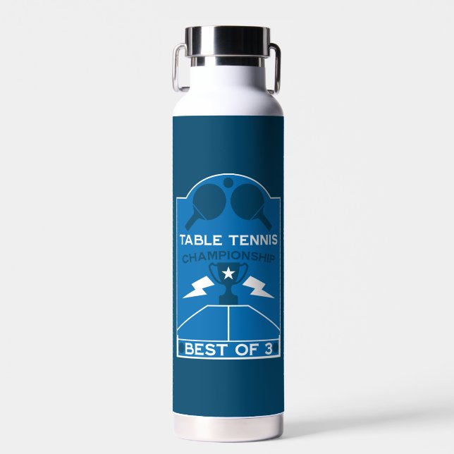 Table Tennis Tournament Water Bottle (Front)