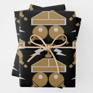 Table Tennis Tournament Wrapping Paper Sheets