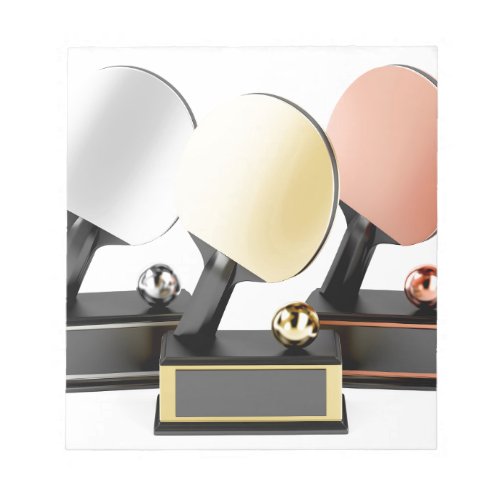 Table tennis trophies notepad