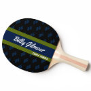 table tennis with name in a blue/green stripe ping pong paddle table tennis with name in a blue/green stripe ping pong paddle