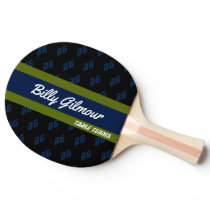table tennis with name in a blue/green stripe ping pong paddle table tennis with name in a blue/green stripe ping pong paddle