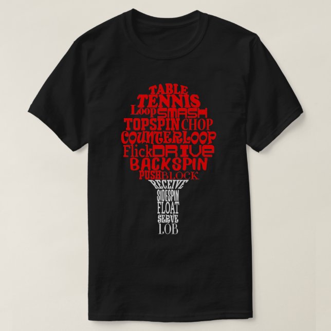 Table tennis word cloud Classic TShirt (Design Front)