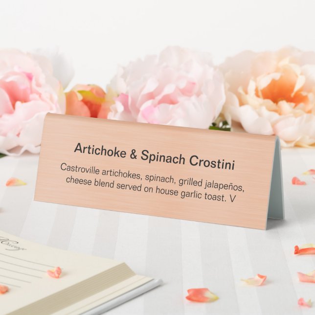 Table Tent Sign (In SItu (Wedding))