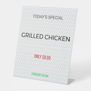 Table Tent Sign Custom Menu Wedding Promo