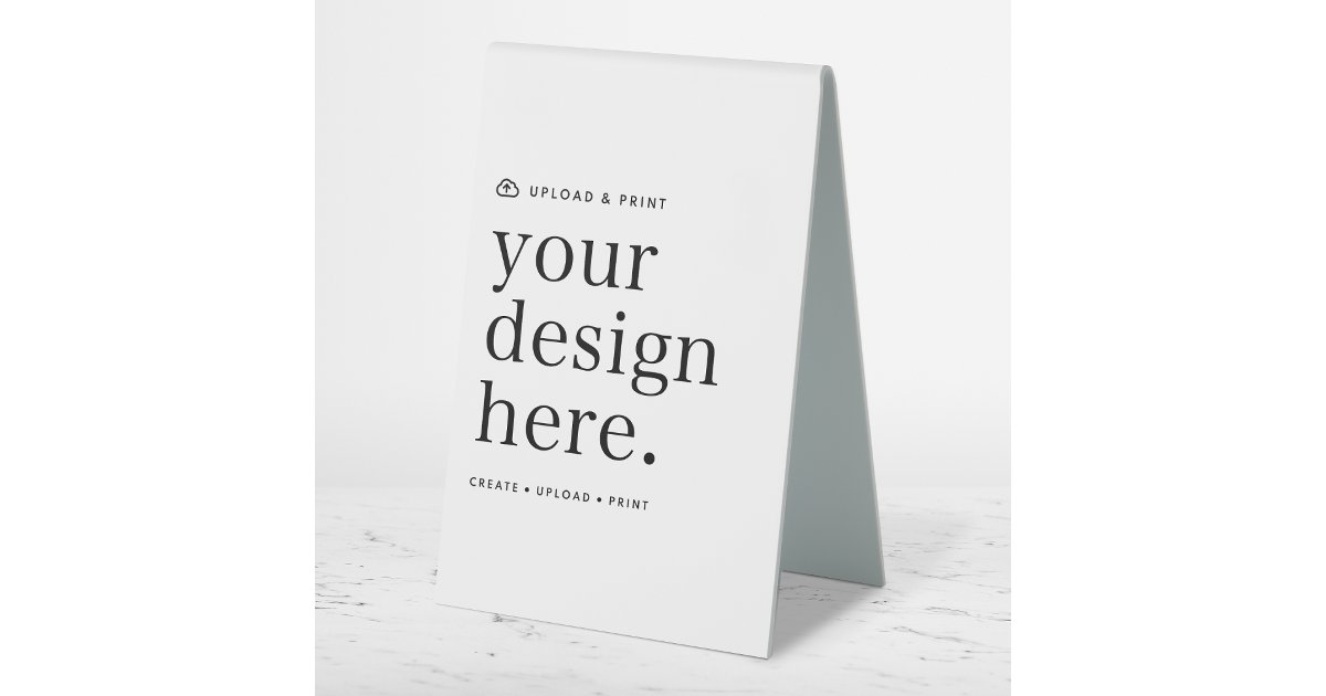 Table Tent Sign | DIY 4x6 Custom Tabletop Display | Zazzle